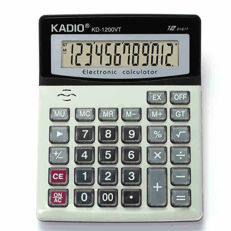 Kalkulator KADIO 12-cifara, stoni, osnovne funkcije