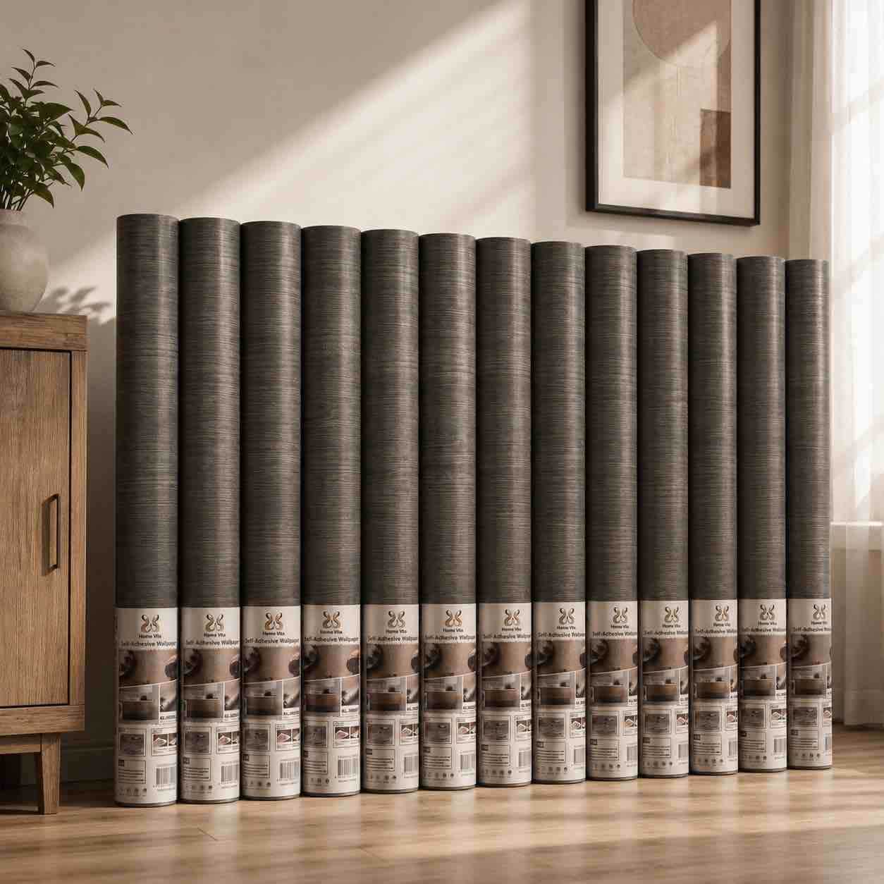 Samoljepljiva tapeta rolna 5 m x 45 cm – tekstura tamno siva