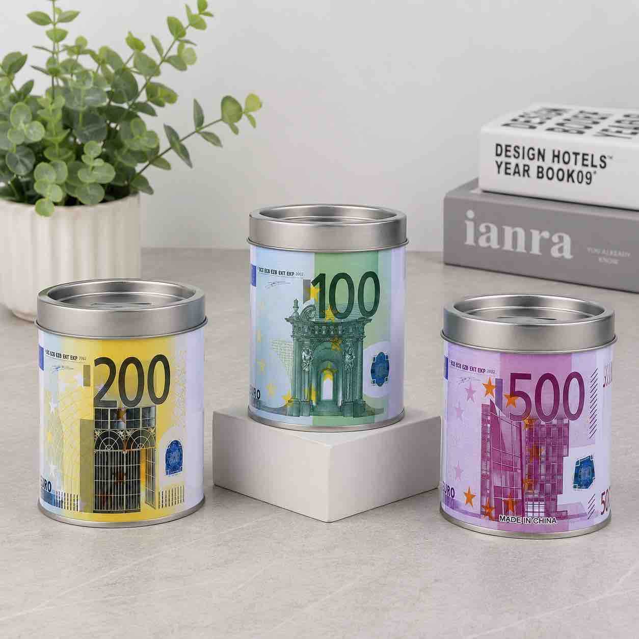 Metalna stolna pepeljara s motivom novčanica (asortiman)