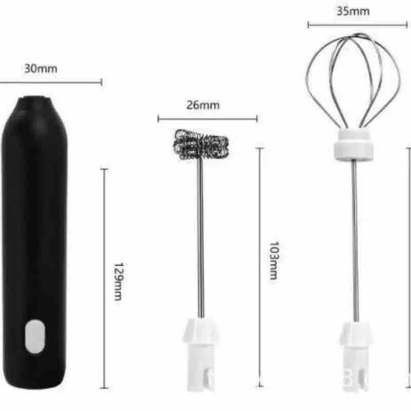 Ručni električni pjenilac za mlijeko, USB-C punjenje, 2 nastavka