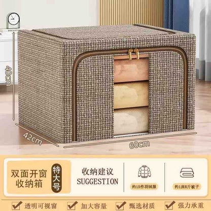 Sklopiva kutija za odlaganje s prozirnim zip prozorom 60×42×40 cm