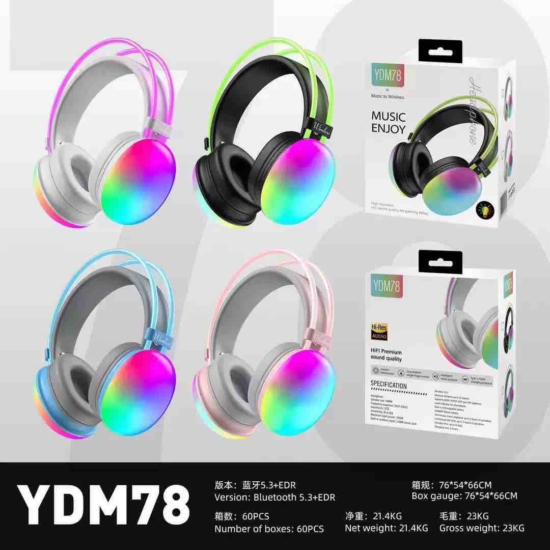 Bežične over-ear slušalice YDM78 sa RGB osvjetljenjem