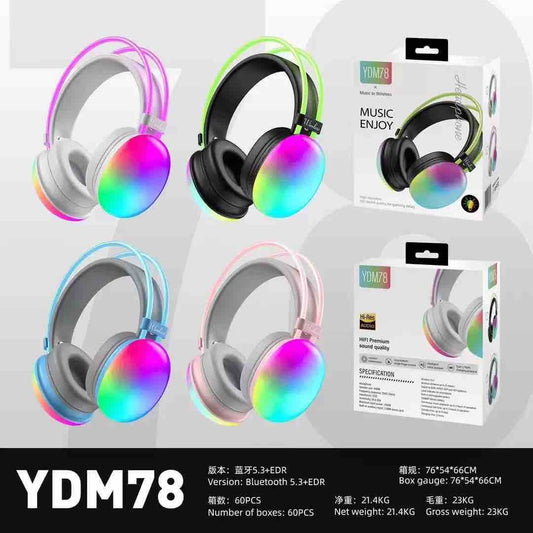 Bežične over-ear slušalice YDM78 sa RGB osvjetljenjem