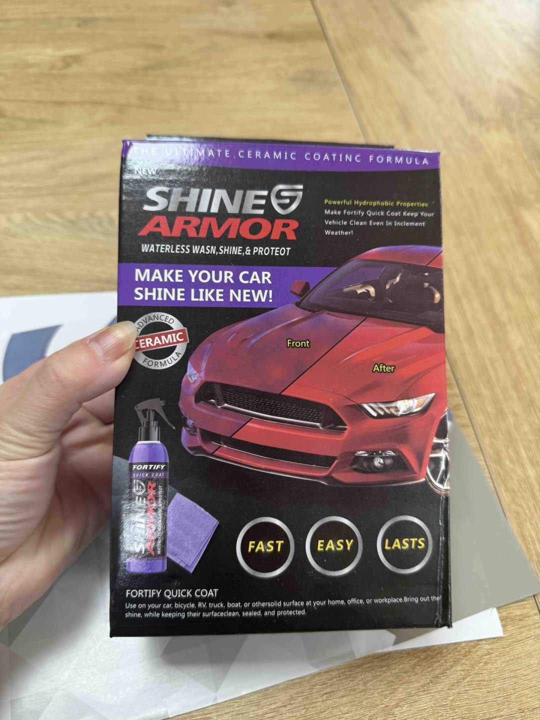 Shine Armor — sprej za brzo čišćenje i zaštitu automobila sa krpom