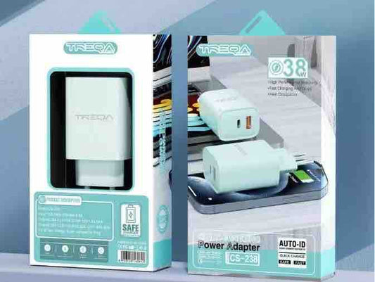 38W zidni punjač s USB‑C i USB‑A priključkom za brzo punjenje