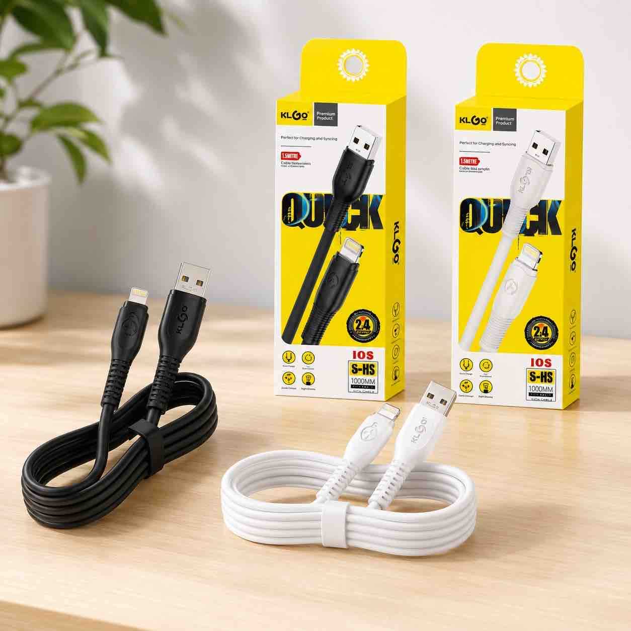 USB-A na Lightning kabl za iPhone 1m (crni/bijeli)