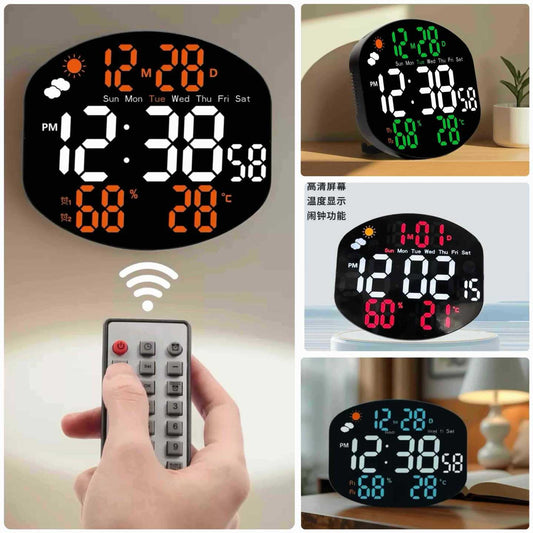 Digitalni LED stolni alarm sat sa velikim ekranom i daljinskim upravljačem