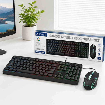 Žični gaming set: tastatura i miš AOAS M-300