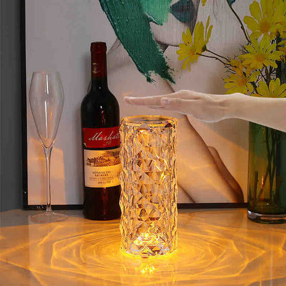Dekorativna stolna kristalna lampa sa touch kontrolom i 16 RGB boja