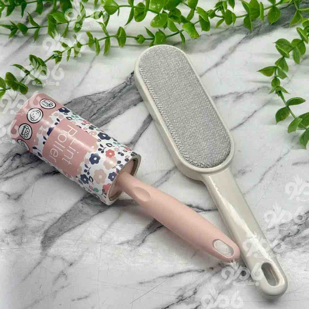 Set: lint roller sa ljepljivim listovima i statička četka
