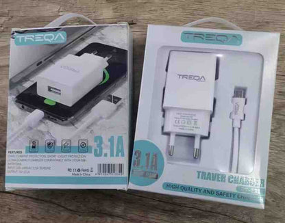 Set zidnog USB punjača i micro‑USB kabla 3.1A (bijeli)
