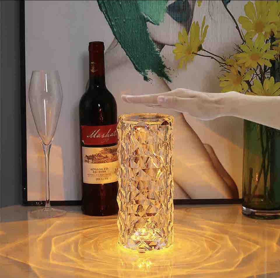 Dekorativna stolna kristalna lampa sa touch kontrolom i 16 RGB boja