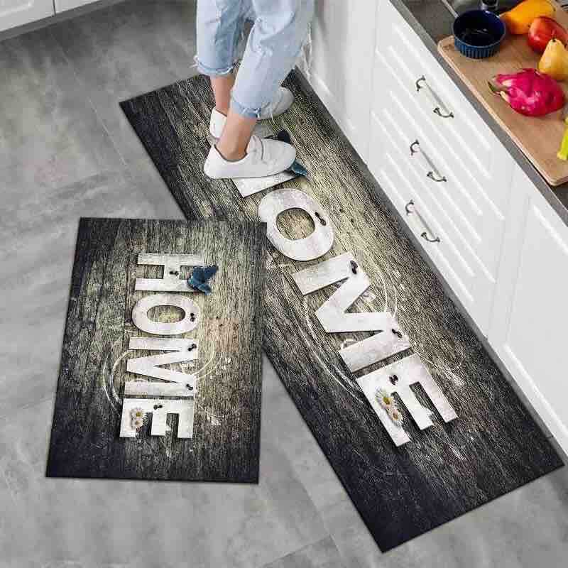 Set kuhinjskih prostirki 2/1 (40x60 cm + 40x120 cm) — natpis HOME