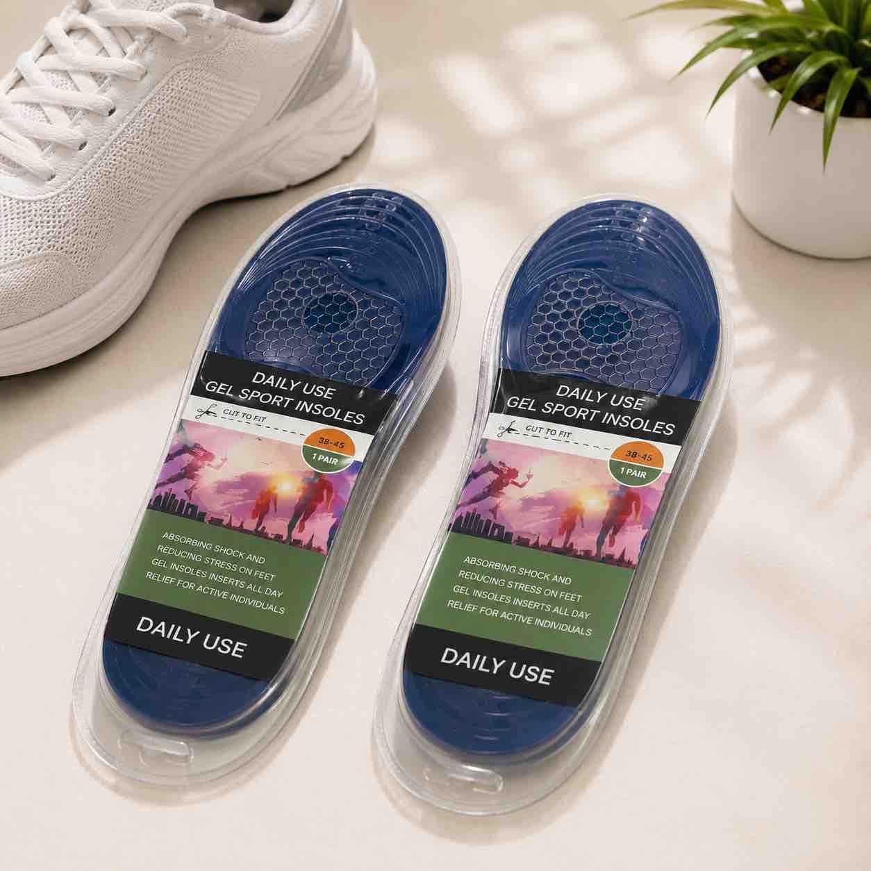 Gel ulošci za cipele - par, cut-to-fit (vel. 38-45), plavi