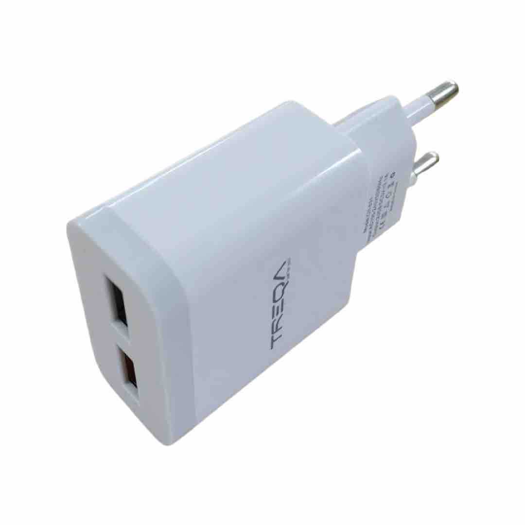 USB zidni punjač 18W, dual USB-A, EU utikač