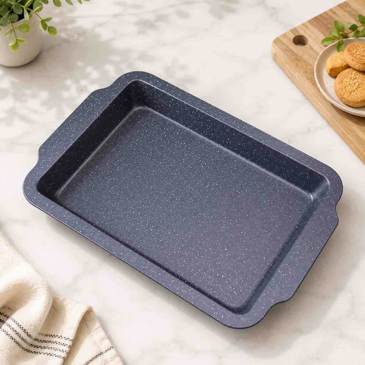 Rektangularna tepsija za pečenje 40x27 cm, mramorni dezen