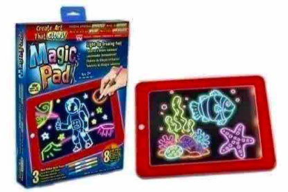 Dječija svjetleća tabla za crtanje (Magic Pad) sa neonskim markerima