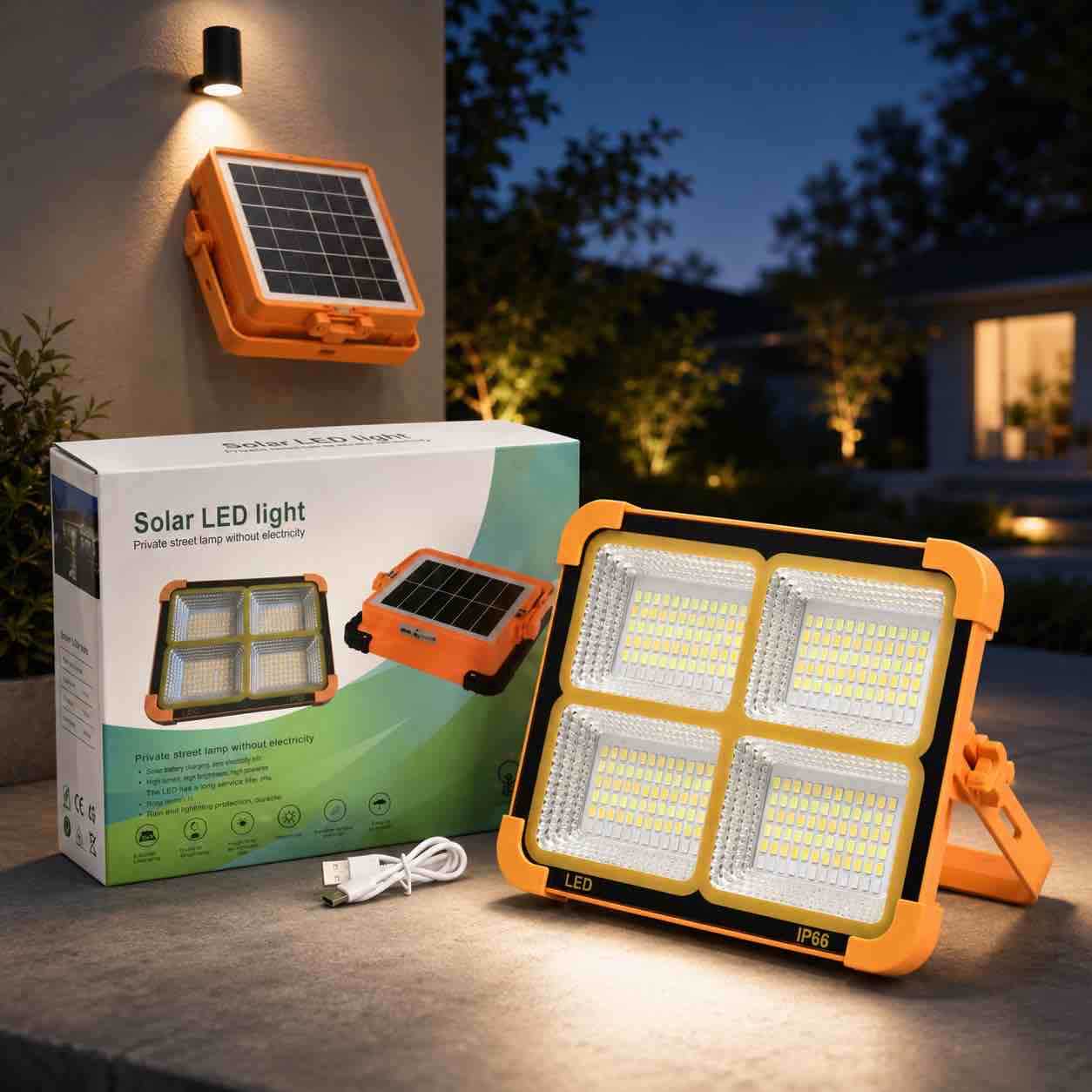 Solarni LED reflektor sa ugrađenom solarnom pločom