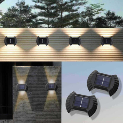 Set solarnih zidnih lampi za baštu 4 komada (dvostruko svjetlo)