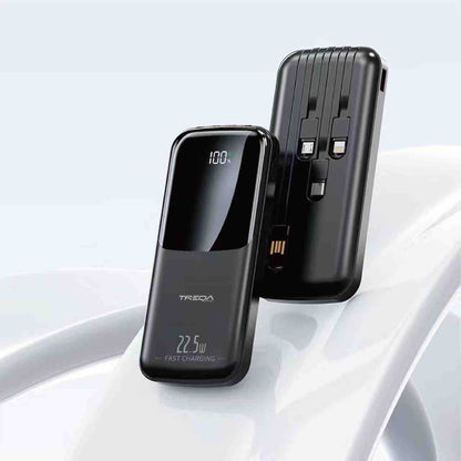 Power bank 10000 mAh sa ugrađenim kablovima i LED ekranom