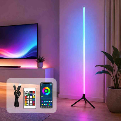 RGB LED podna lampa 1.2m sa tripod stalkom i daljinskim upravljačem