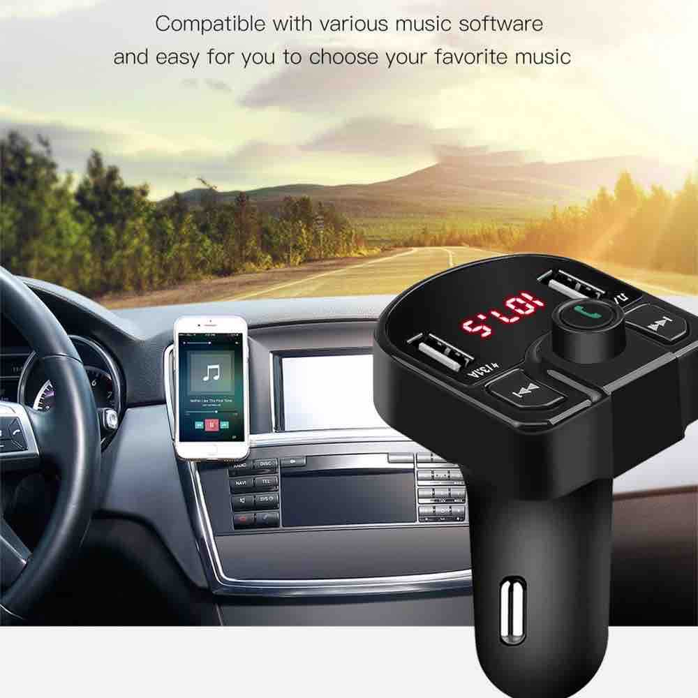 FM transmitter s Bluetooth handsfree i dual USB punjačem
