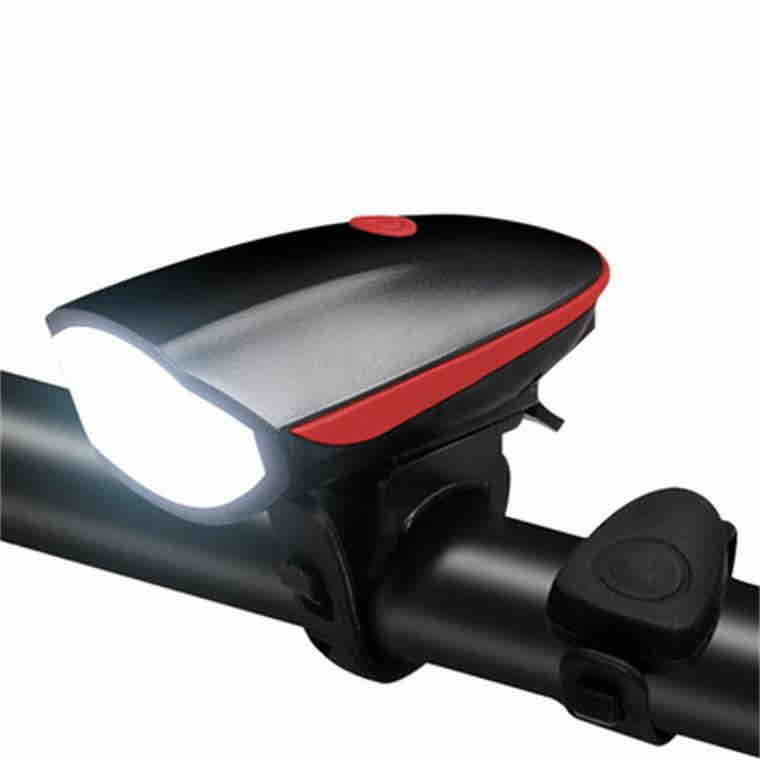 Prednja biciklistička LED lampa sa sirenom i USB punjenjem