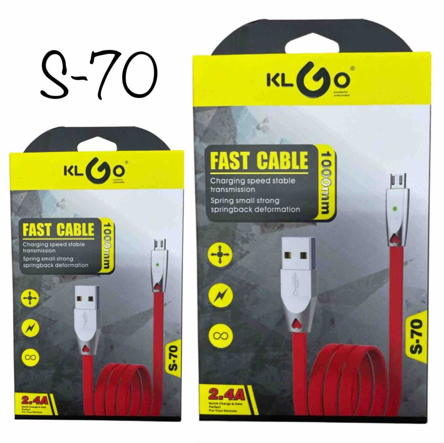 Micro-USB USB-A kabl S-70, 1 m, crveni