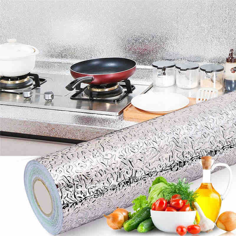 Samoljepljiva aluminijska folija za kuhinju 3m x 60cm – srebrna