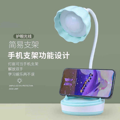 Stona LED lampa sa fleksibilnim grlom i držačem za telefon