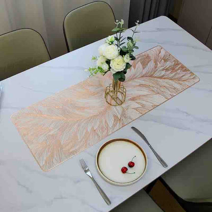 Stolni trkač 33x92 cm, set 6 kom - dekor perje