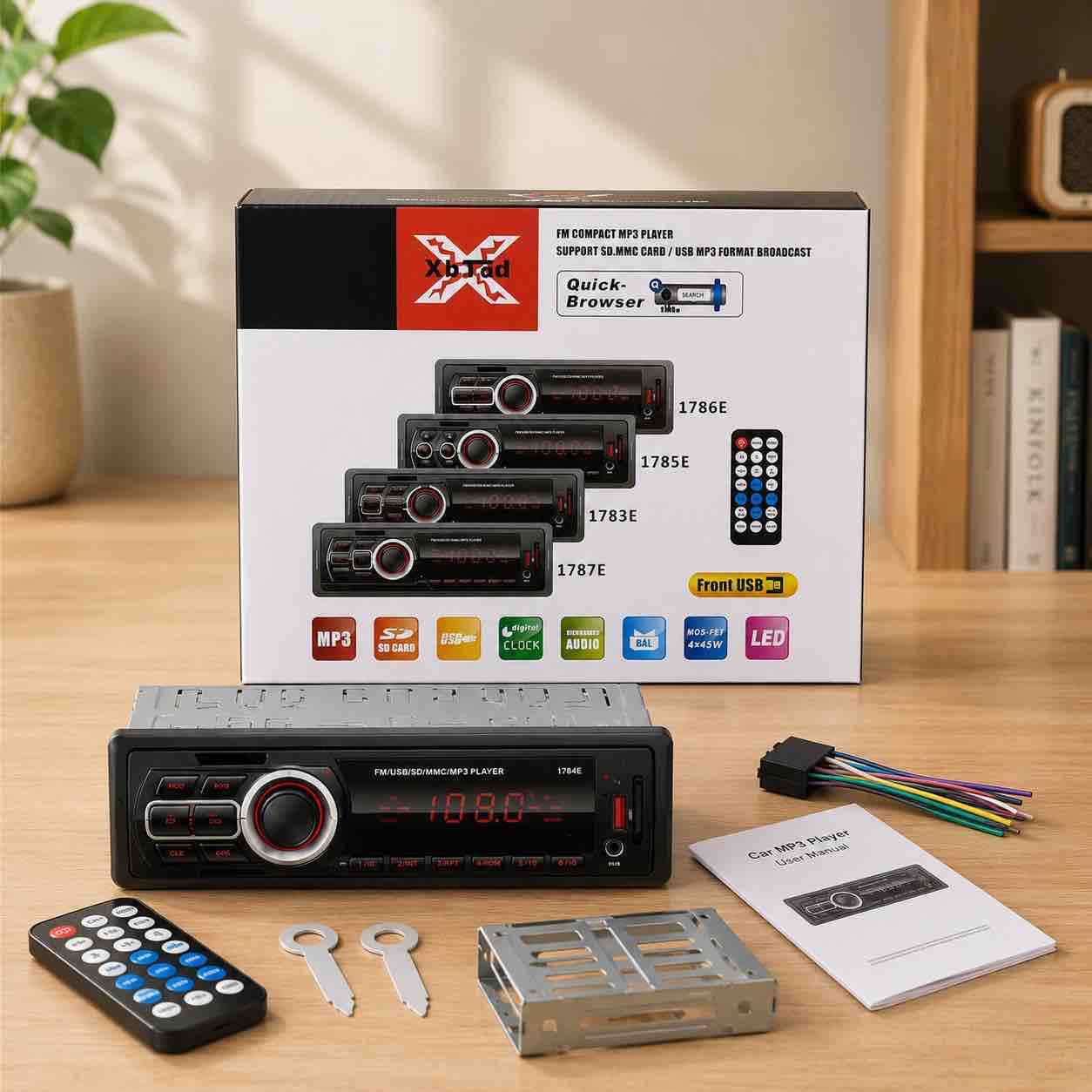 Auto radio 1DIN MP3 player sa USB i SD ulazom i daljinskim upravljačem