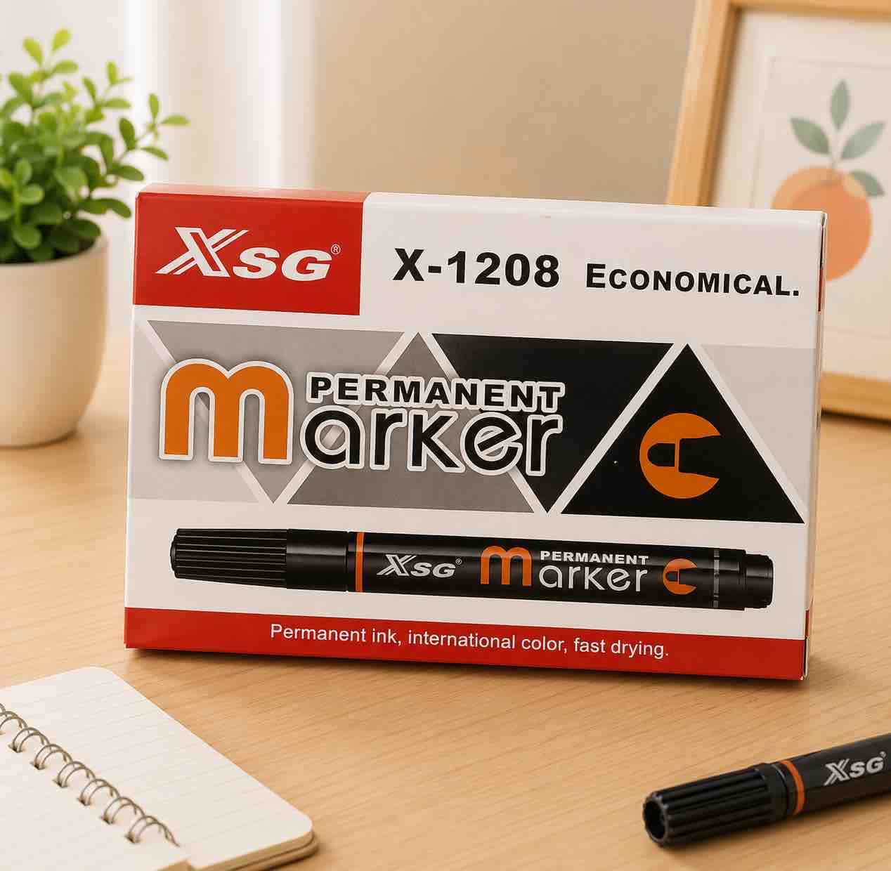 Pakiranje 12 crnih permanent markera XSG X-1208