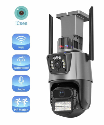 Vanjska PTZ WiFi sigurnosna kamera iCsee sa LED osvjetljenjem i PIR detekcijom