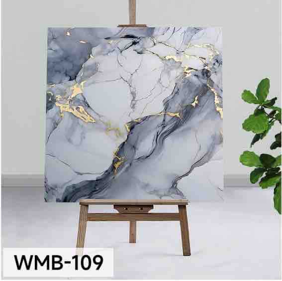 Samoljepljiva dekorativna pločica 60x60 cm – bijelo-sivi mramor s zlatnim žilama