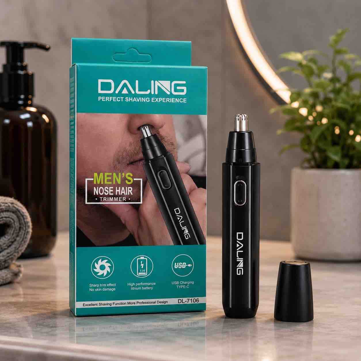 Električni trimer za nos, USB‑C, kompaktan
