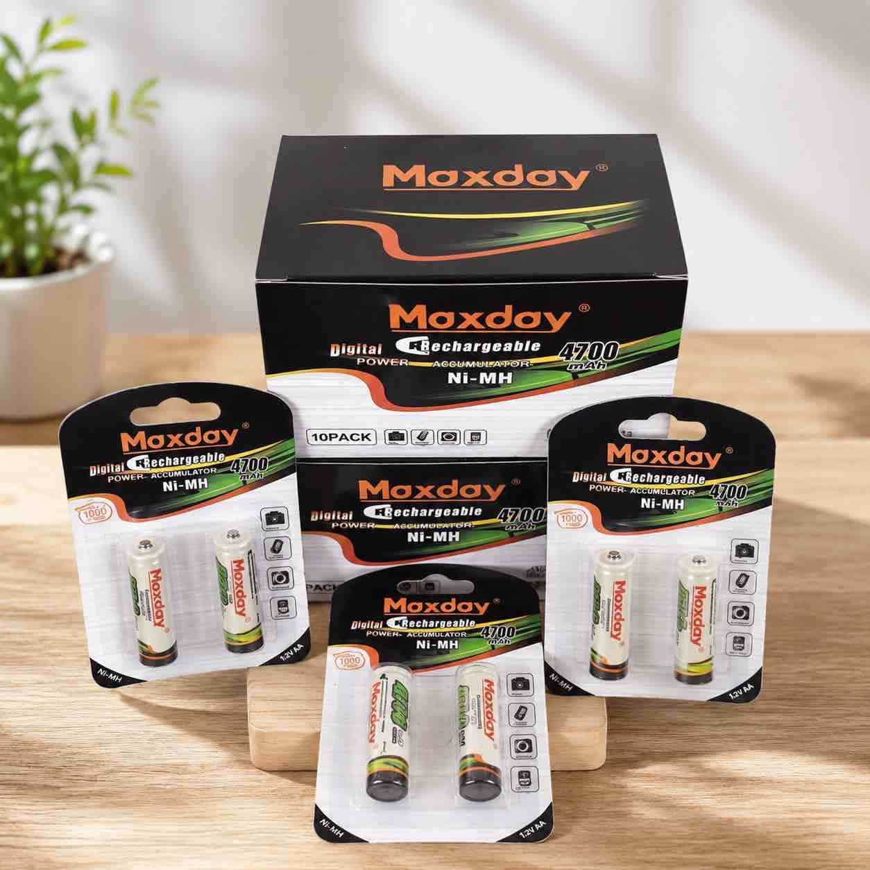 Punjive AA (Ni-MH) baterije Moxday — blister 2 kom