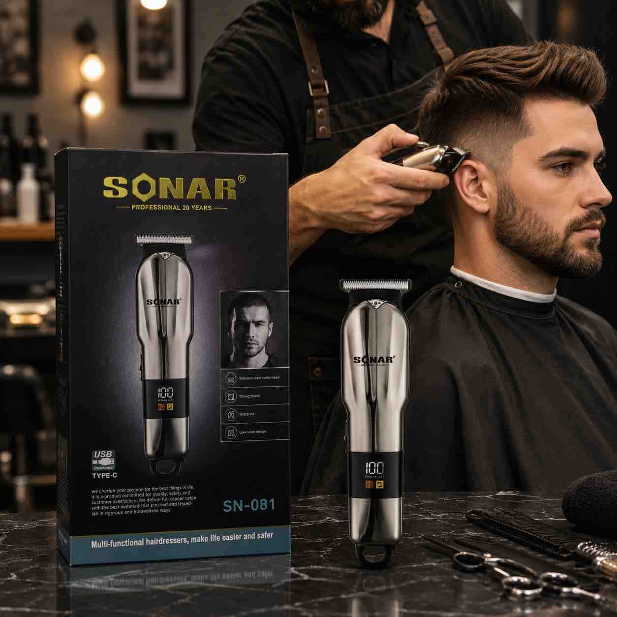 Sonar bežični trimer/mašinica za šišanje i konture
