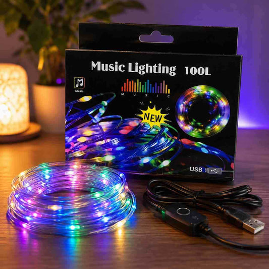 10m LED muzicka svjetlosna creva (USB) — mjenja svjetlo u ritmu muzike