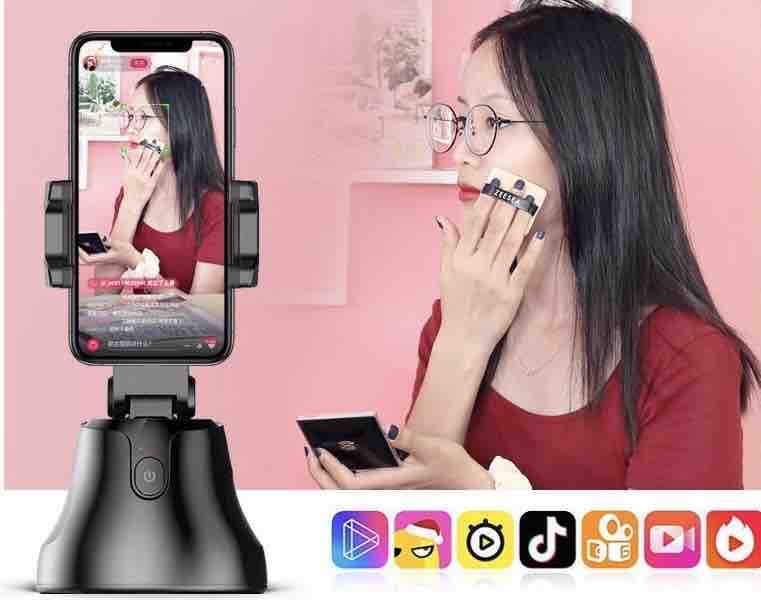 Automatski 360° pan‑tilt držač za mobitel sa praćenjem lica