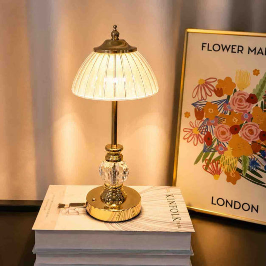 Stolna lampa s kristalnim detaljem i dodirnim dimmerom