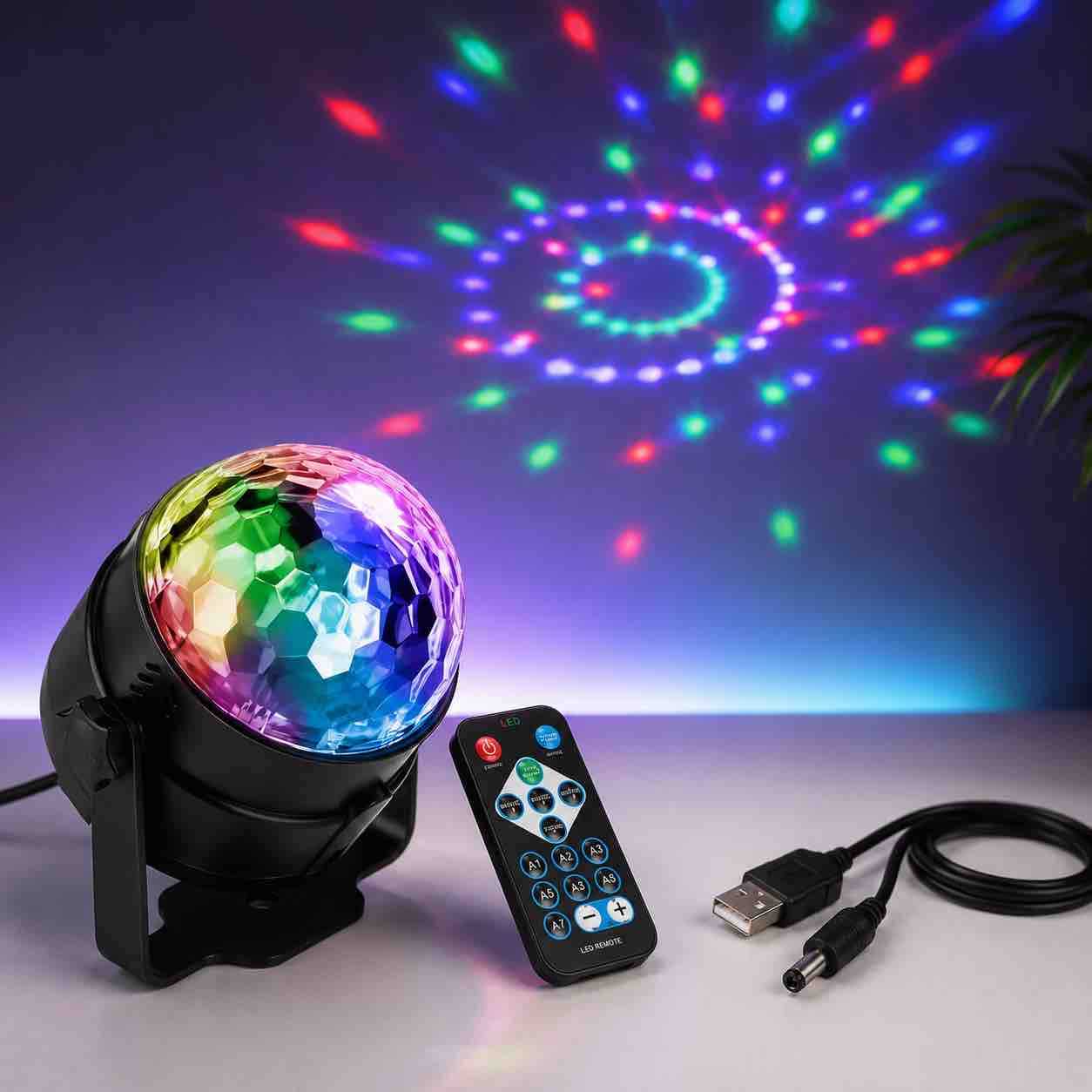 LED rotirajuća disco kugla sa daljinskim i USB napajanjem