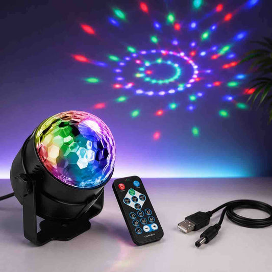 LED rotirajuća disco kugla sa daljinskim i USB napajanjem
