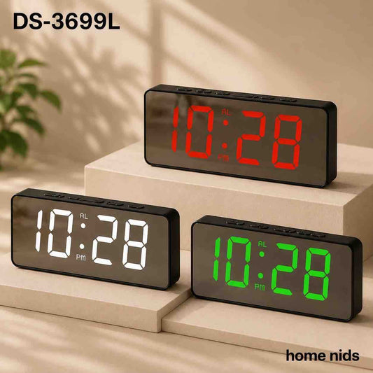 LED digitalni stoni alarm sat sa ogledalnim displejem