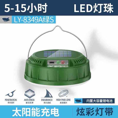Solarna kamp lampa sa izvlačnom RGB LED trakom