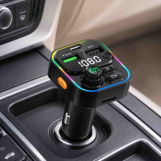 FM Bluetooth auto transmiter sa dual USB i PD portom