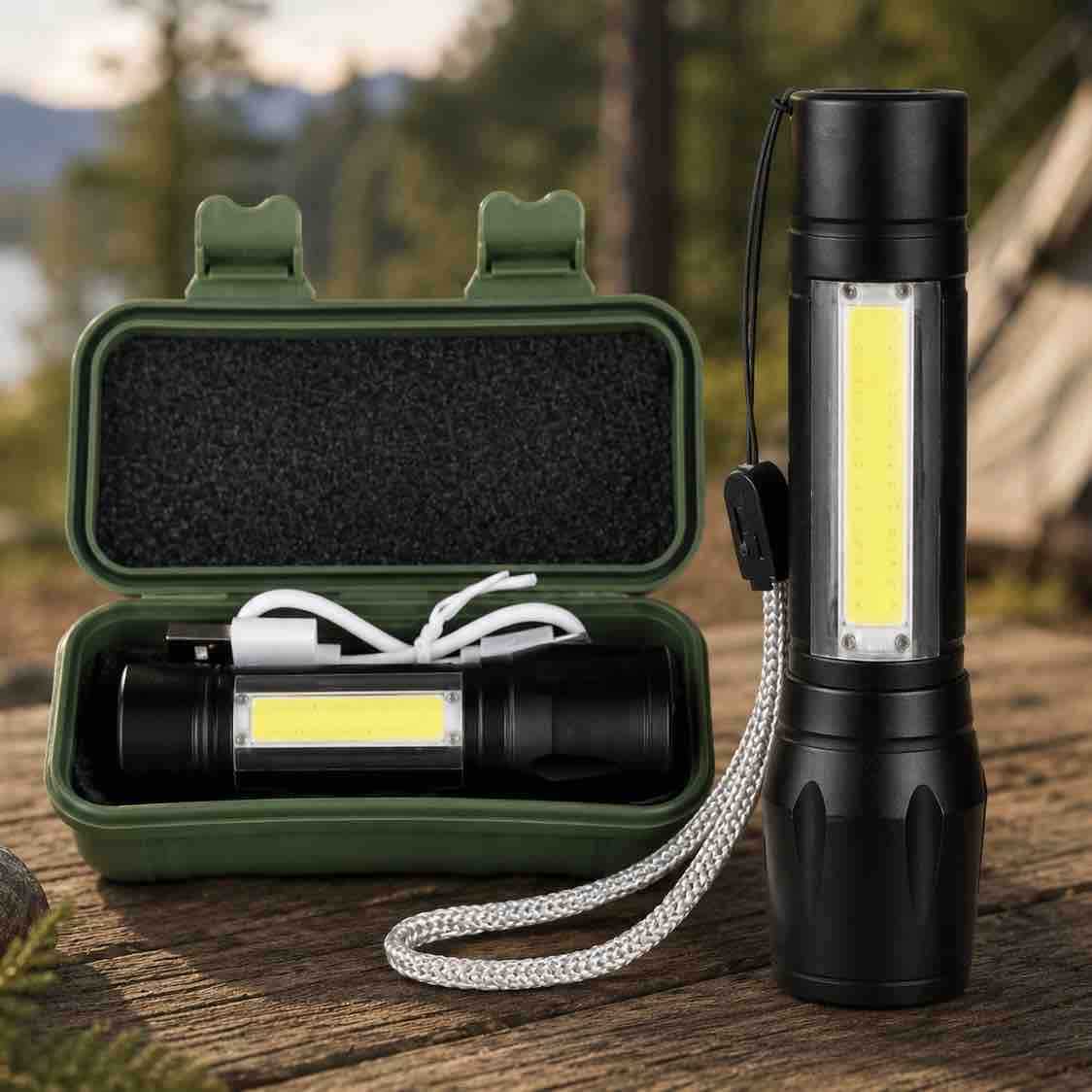 USB punjiva mini LED lampa s COB panelom i futrolom