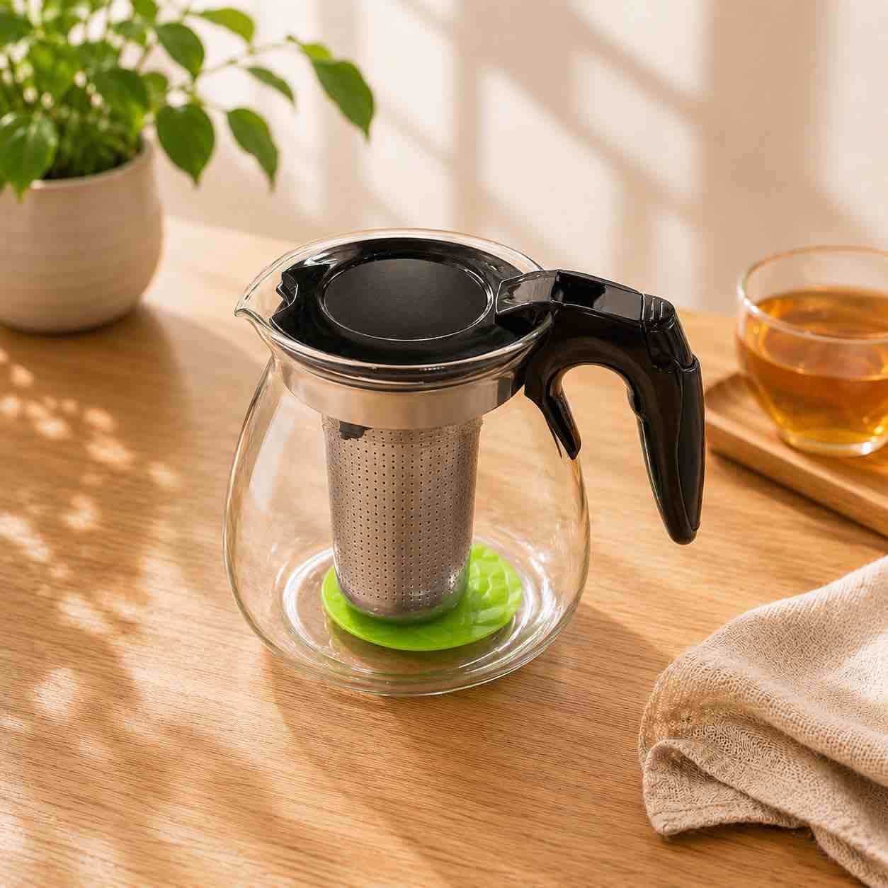 Stakleni čajnik s inox infuserom 1100 ml