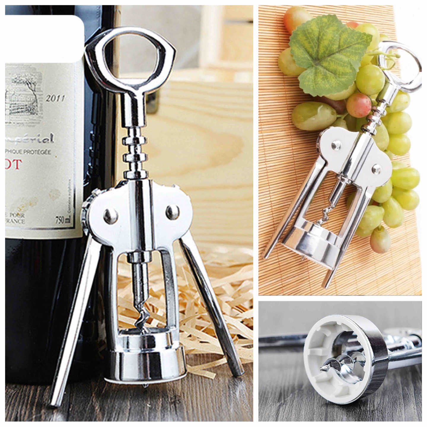 Klasični 'wing' otvarač za vina sa spiralom