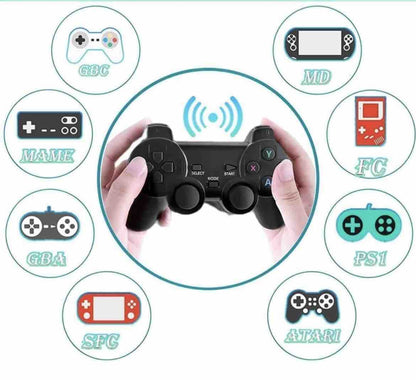 4K HDMI gaming stick 64GB sa bežičnim džojsticima — retro igre
